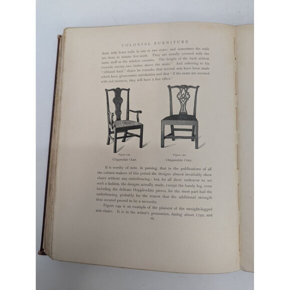 Colonial Furniture in America by Luke Vincent Lockwood NY Hardcover Book 1901 - Picture 12 of 15